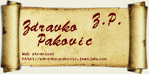 Zdravko Paković vizit kartica